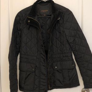 Coach black quilted jacket